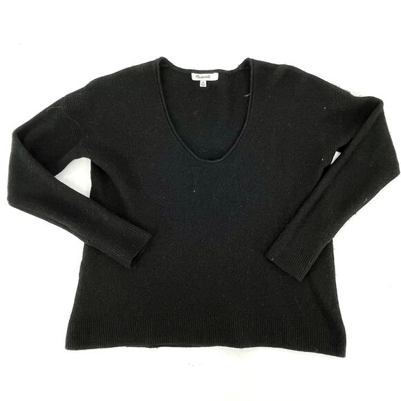 Madewell Women’s XS Black Merino / Alpaca Viscose Blend Round Neck Sweater - Picture 6 of 6